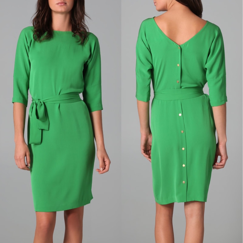 Diane von Furstenberg Maja Dress in Lawn Green - ASO Kate Middleton - UK8/US4